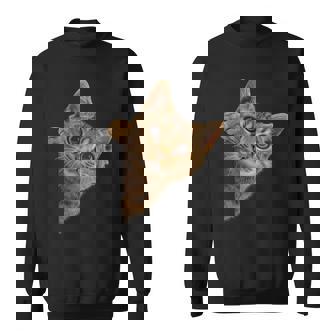 【覗くネコ】猫 にゃんこ 猫好き 猫 可愛い ネコ 子猫 ネコ好き 面白い 変な 遊び心 ネタ ウケ狙い おもしろ スウェットシャツ - Kawaiitshirt