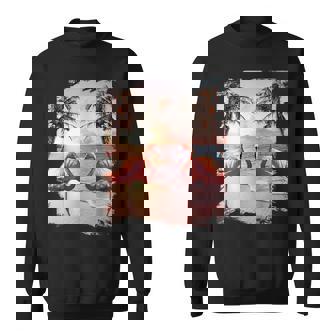 かわいいカラフルなフラミンゴヤシの木 スウェットシャツ - Kawaiitshirt