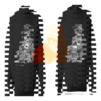 かわいいモンキーパンチ 日本の赤ちゃん猿 スウェットシャツ - Kawaiitshirt