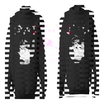 かわいい毛糸の猫はけん玉ハートを弾く スウェットシャツ - Kawaiitshirt