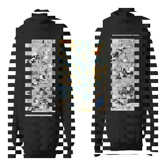 かゑるづくし 擬人化された蛙が 歌川国芳 日本の侍カエル 日本の伝統芸術 浮世絵 ヴィンテージの美学 スウェットシャツ - Kawaiitshirt