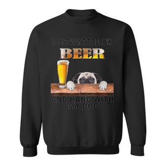 ただビール飲みたい&吊るすw マイパグ スウェットシャツ - Kawaiitshirt