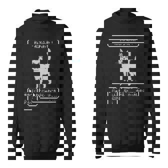 ねこがあらわれた！ 猫好き ゲーム好き ネコ飼い ネコママ 猫ママ ネコパパ 猫パパ Rpg ゲーム 猫 ねこ ネコ 長袖tシャツ スウェットシャツ - Kawaiitshirt