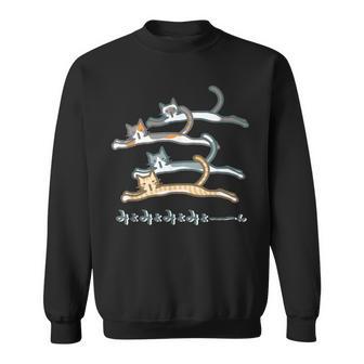 みょみょみょみょーん 猫 ネコ 茶トラ ハチワレ 三毛 シャム シュール おもしろ 可愛い メンズ レディース キッズ スウェットシャツ - Kawaiitshirt