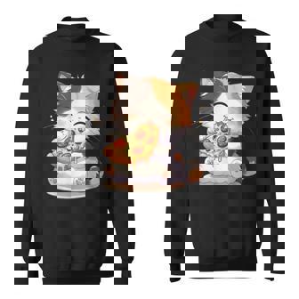 わがまま猫 ピザねこ ラーメン好き かわいい おもしろ マンガ スウェットシャツ - Kawaiitshirt