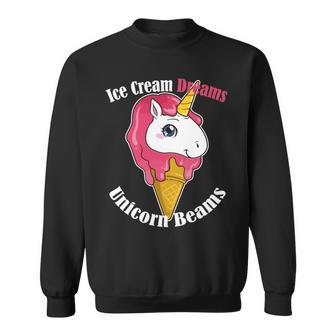 アイスクリーム 夢 ユニコーン ビームス スイーツ マジカル トリート 長袖tシャツ スウェットシャツ - Kawaiitshirt