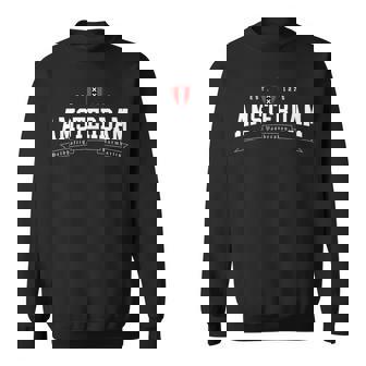 アムステルダム オランダ オランダ 国旗 紋章 ヴィンテージ スウェットシャツ - Kawaiitshirt