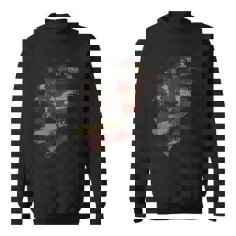 アメリカ国旗 ドナルド・トランプ 大統領のシルエット スウェットシャツ - Kawaiitshirt