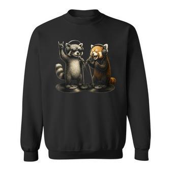 アライグマ レッサーパンダ バンド 音楽 バイブ レトロ 動物 ロック スウェットシャツ - Kawaiitshirt