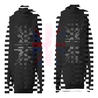 イギリス 国旗 ロンドン メンズ ユニオン ジャック イングランド ロック モッズ Army かっこいい Uk 長袖tシャツ スウェットシャツ - Kawaiitshirt