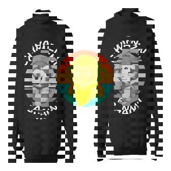 イタリア ブレイン ミーム チンパンジーニ バナニーニ レトロ サンセット キッズ スウェットシャツ - Kawaiitshirt