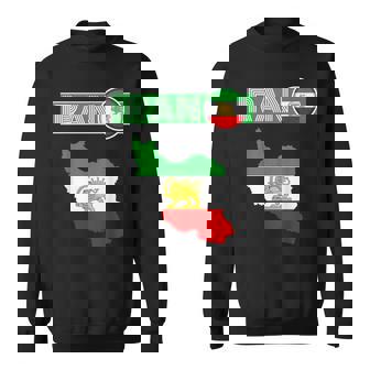 イランライオン太陽旗、イラン地図、イラン、イランの旗、イランの旗。 スウェットシャツ - Kawaiitshirt