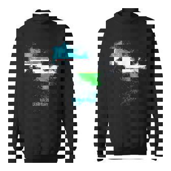 ウズベキスタン 国旗 地図 ウズベク ウズベキスタン スウェットシャツ - Kawaiitshirt