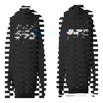 エイッエイッうぉ おもしろ 魚 ジョーク 海 シンプル パロディ 応援 エール 水族館 だじゃれ 長袖tシャツ スウェットシャツ - Kawaiitshirt