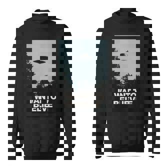 エイリアンufoアパレル「I Want To Believe」 長袖tシャツ スウェットシャツ - Kawaiitshirt