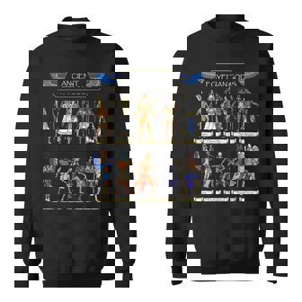 エジプトの神々古代エジプトの神話ファラオアヌビストートホルスラセクメトバステト スウェットシャツ - Kawaiitshirt