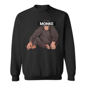 エステティック・モンク・ミーム・ファニー・モンキー・ラバー スウェットシャツ - Kawaiitshirt