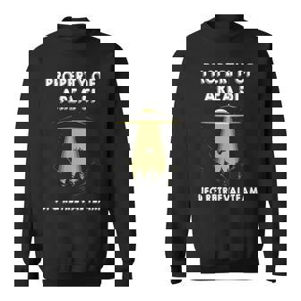 エリア51 シャツ Property Of Area 51 Ufo エイリアン 長袖tシャツ スウェットシャツ - Kawaiitshirt