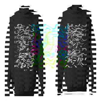 オオハシの鳥 アラカリ オオハシ オオハシ モラ アート パナマ・クナ族作 スウェットシャツ - Kawaiitshirt