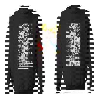 オリジナルのrider Waite Deckからのタワービンテージタロットカード スウェットシャツ - Kawaiitshirt