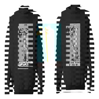 オリジナルのrider Waite Deckからの隠者ビンテージタロットカード スウェットシャツ - Kawaiitshirt