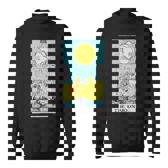 オリジナルのrider Waite Deckのムーンヴィンテージタロットカード。 長袖tシャツ スウェットシャツ - Kawaiitshirt