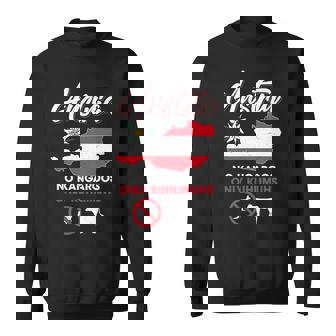 オーストリアのカンガルーなし オーストリアのカンガルーなし 長袖tシャツ スウェットシャツ - Kawaiitshirt