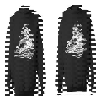 カエル 音楽 Dj 音楽プロデューサー ターンテーブル Dj カエル ビートメーカー スウェットシャツ - Kawaiitshirt