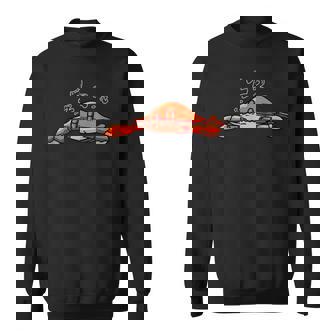 カニ寝シャツ 疲れたパジャマグラフィック スウェットシャツ - Kawaiitshirt