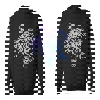 カメのモチーフ ヤシの木 波 フェス 夏 カメ サーフィン スウェットシャツ - Kawaiitshirt