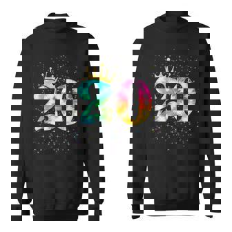 カラフルな絞り染め 20歳の女児 20歳の誕生日 スウェットシャツ - Kawaiitshirt