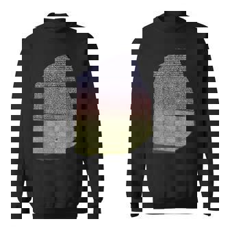 カラーロゼッタストーン 象形文字 ギリシャ デモティックス スウェットシャツ - Kawaiitshirt