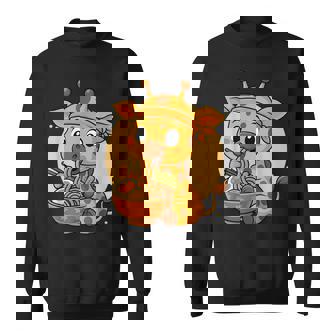 カワイイキリン食べるラーメングラフィック 日本のキリングラフィック スウェットシャツ - Kawaiitshirt