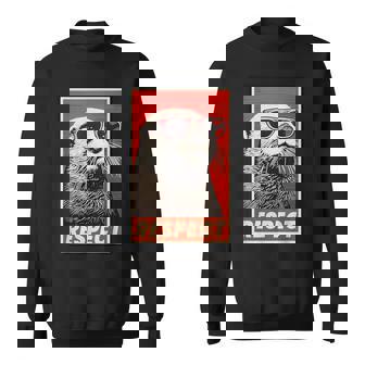 カワウソ 動物 リスペクト ヴィンテージ レトロ スウェットシャツ - Kawaiitshirt