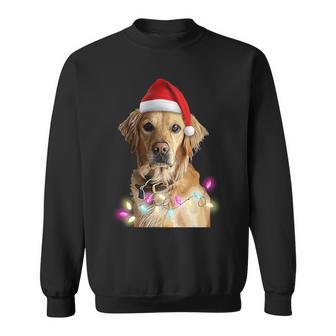 クリスマス ゴールデンレトリバー クリスマス ドッグツリー サンタハット リトリーバー 長袖tシャツ スウェットシャツ - Kawaiitshirt