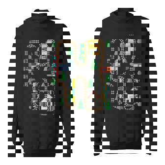 クールなプレイマット 電車線路 かわいい機関車 幼児 スウェットシャツ - Kawaiitshirt