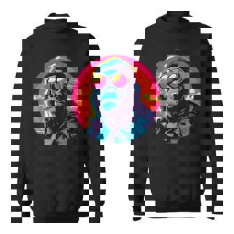 クールゴリラ サングラス付き サンセット ゴリラ スウェットシャツ - Kawaiitshirt