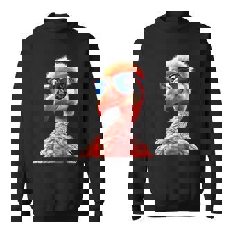 サングラスをかけたフラミンゴ フラミンゴが大好き かわいいフラミンゴ スウェットシャツ - Kawaiitshirt