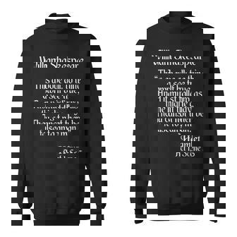 シェイクスピアの名言 To Thine Ownelf Be True Hamlet スウェットシャツ - Kawaiitshirt