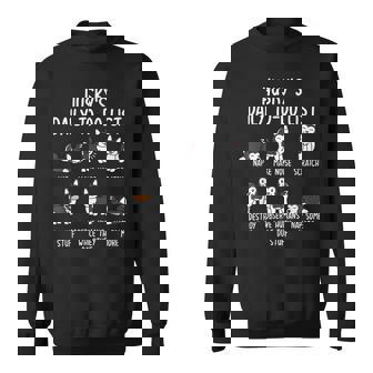 シベリアン・ハスキー毎日のやることリスト犬 スウェットシャツ - Kawaiitshirt