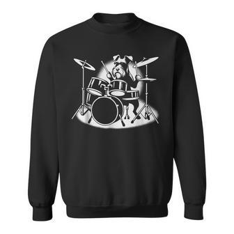 シュナウザー ドラムを弾く ドラマー 犬好き スウェットシャツ - Kawaiitshirt