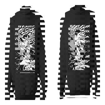 シンセサイザー テクノ 音楽 面白い サムライ シンセサイザー 長袖tシャツ スウェットシャツ - Kawaiitshirt
