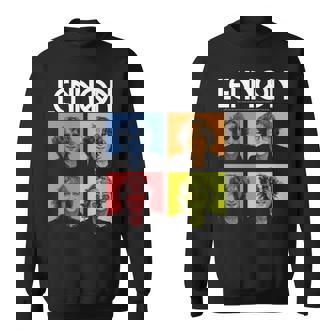 ジョン・レノン カラーブロック 長袖tシャツ スウェットシャツ - Kawaiitshirt