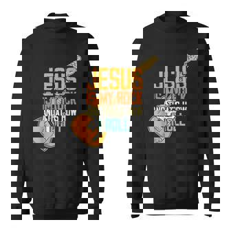 ジーザス・イズ・マイ・ロック・アンド・ザット・イズ・ハウ・アイ・ロール クリスチャン スウェットシャツ - Kawaiitshirt