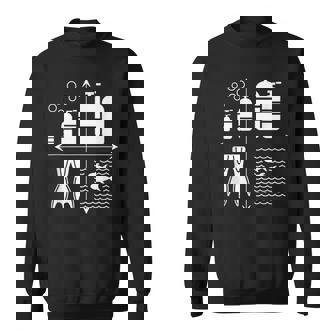 スキューバダイビングギア 水中ダイバー スキューバダイバー スウェットシャツ - Kawaiitshirt