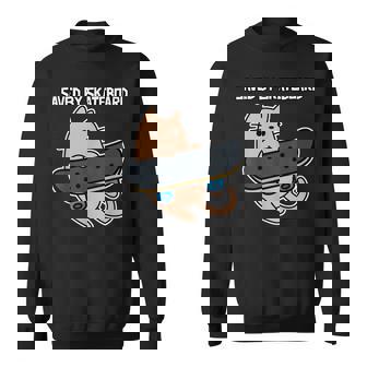 スケートボード猫sk8スケートボードで保存 スウェットシャツ - Kawaiitshirt