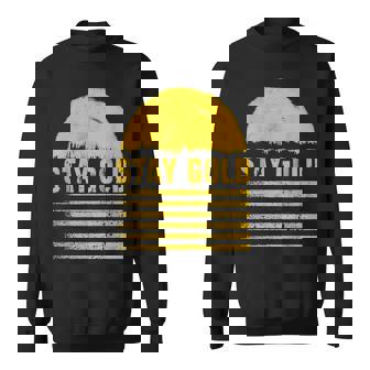 ステイゴールド 太陽 レトロ風 ストライプ 力強さ スウェットシャツ - Kawaiitshirt