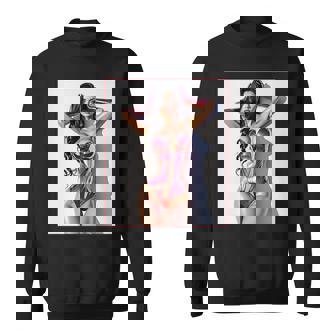 セクシーガールグラフィックtシャツ セクシー巨乳sfピンナップガール 長袖tシャツ スウェットシャツ - Kawaiitshirt