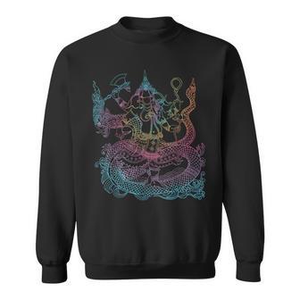 タイダイ ガネーシュ シバ インド 神 スピリチュアル スウェットシャツ - Kawaiitshirt