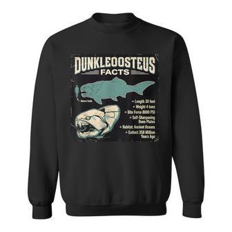 ダンクルオステウス Dunkleosteus Facts 古代魚 恐竜 海洋 生物 学習 図解 スウェットシャツ - Kawaiitshirt